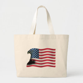 Amerikaanse vlag en Eagle Tote Bag
