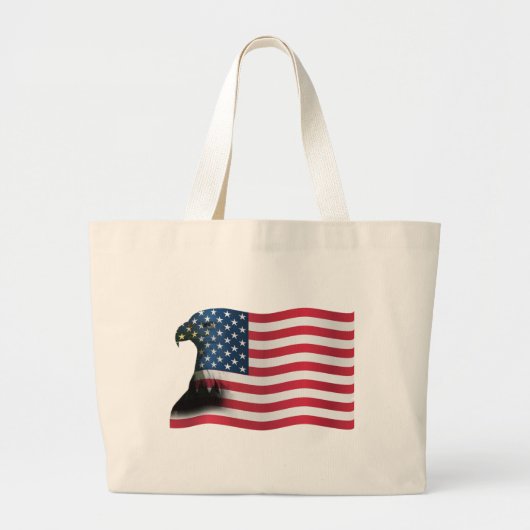 Amerikaanse vlag en Eagle Tote Bag (Voorkant)