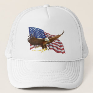 Amerikaanse vlag en Eagle Trucker Pet