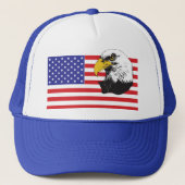Amerikaanse vlag en Eagle Trucker Pet (Voorkant)