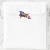 Amerikaanse vlag en Eagle Vierkante Sticker (Tas)