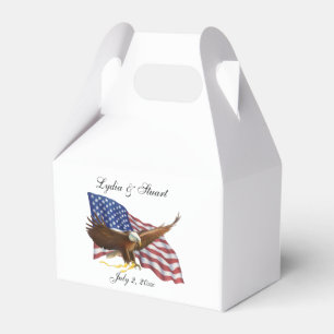 Amerikaanse vlag en Eagle Wedding Bedankdoosjes