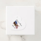 Amerikaanse vlag en Eagle Wedding Bedankjes Labels (In situ)