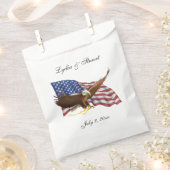 Amerikaanse vlag en Eagle Wedding Bedankzakje (Geknipt)