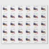 Amerikaanse vlag en Eagle Wedding Cadeaupapier (Vlak)