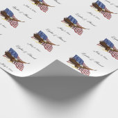 Amerikaanse vlag en Eagle Wedding Cadeaupapier (Hoek)