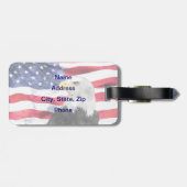 AMERIKAANSE VLAG EN ELGF BAGAGELABEL (Achterkant horizontaal)