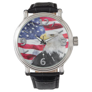 AMERIKAANSE VLAG EN ELGF HORLOGE