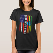 Amerikaanse vlag en Ethiopië vlag beste vrouw ooit T-shirt (Voorkant)