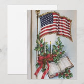  - amerikaanse vlag en feestdag voor bijbelse vrij feestdagenkaart (Voorkant / Achterkant)