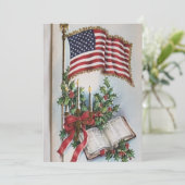  - amerikaanse vlag en feestdag voor bijbelse vrij feestdagenkaart (Staand voorkant)