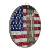 Amerikaanse vlag en geel lint dartbord (Voorkant Links)
