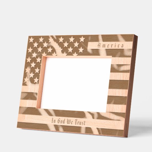 Amerikaanse vlag en  gevouwen Amerikaanse vlag Gegraveerde Lijstjes (Links)