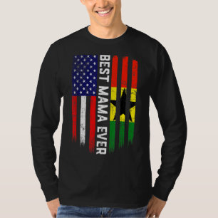 Amerikaanse vlag en Ghana vlag beste mama ooit fam T-shirt