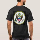Amerikaanse vlag en groot zegel van het Amerikaans T-shirt (Achterkant)