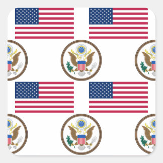 Amerikaanse vlag en grote zegel