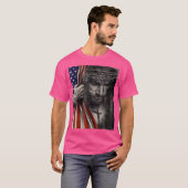  Amerikaanse vlag en Jesus Cross Christelijk Ho T-shirt (Voorkant volledig)