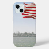 Amerikaanse vlag en kustlijn Case-Mate iPhone case (Achterkant)