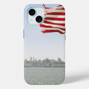 Amerikaanse vlag en kustlijn iPhone 15 case