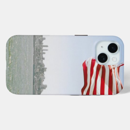 Amerikaanse vlag en kustlijn Case-Mate iPhone case (Achterkant (horizontaal))