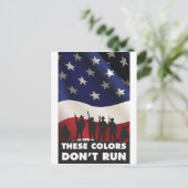 Amerikaanse vlag en leger - deze kleuren lopen nie briefkaart (Staand voorkant)