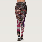 Amerikaanse vlag en Leggings van vuurwerk (Achterkant)