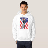 Amerikaanse vlag en Mannen torch Hoodie (Voorkant volledig)