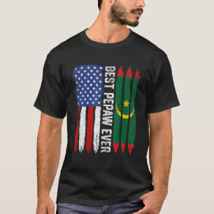 Amerikaanse vlag en Mauritanië vlag beste prei ooi T-shirt