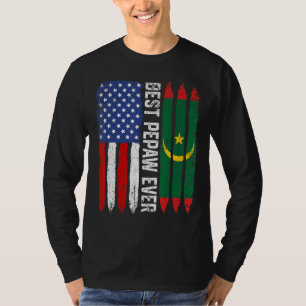 Amerikaanse vlag en Mauritanië vlag beste prei ooi T-shirt