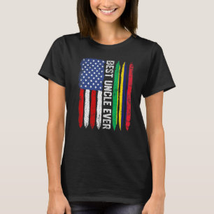 Amerikaanse vlag en Mauritius vlag beste oomvlieg T-shirt