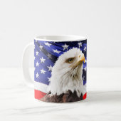 Amerikaanse vlag en Mok van Eagle (Voorkant links)