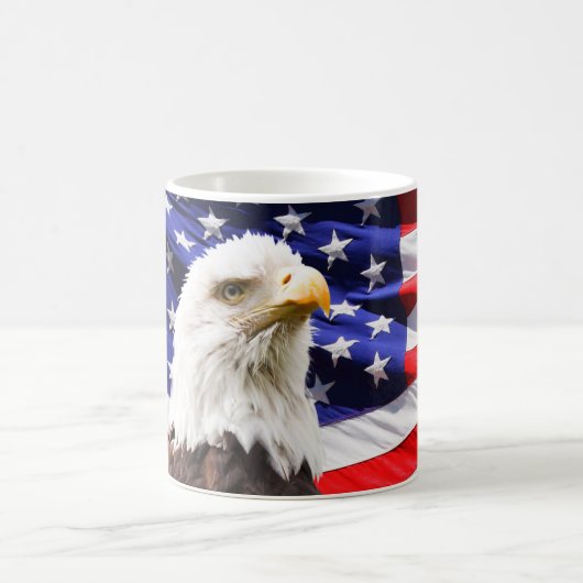 Amerikaanse vlag en Mok van Eagle (Center)