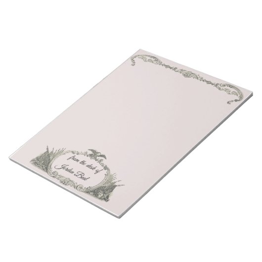 Amerikaanse vlag en notitieblok van Eagle (Schuin)