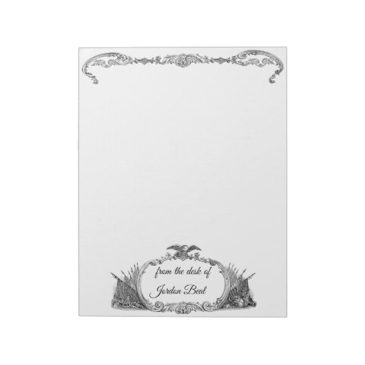 Amerikaanse vlag en notitieblok van Eagle (Linkerzijde)