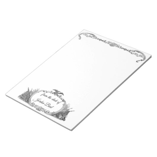 Amerikaanse vlag en notitieblok van Eagle (Schuin)