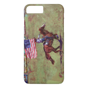 Amerikaanse vlag en Paard Cowgirl Amerikaanse Rode Case-Mate iPhone Case