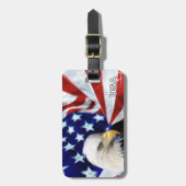 Amerikaanse vlag en patriottische bagagelabels voo (Voorkant verticaal)