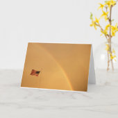 Amerikaanse vlag en regenboog (kaart) kaart (Gele Bloem)