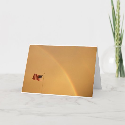 Amerikaanse vlag en regenboog (kaart) kaart (Voorkant)