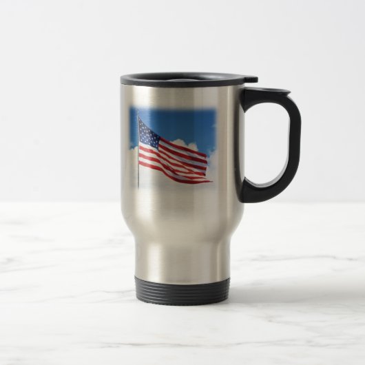 Amerikaanse vlag en reisstein reisbeker (Rechts)