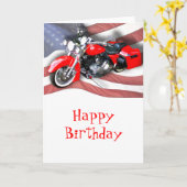 Amerikaanse vlag en rode toerfiets kaart (Gele Bloem)