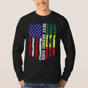 Amerikaanse vlag en Senegal vlag beste oma ooit Fa T-shirt