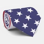 Amerikaanse vlag en Stripes Necktie Stropdas (Opgerold)
