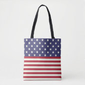 Amerikaanse vlag en Stripes Patriotic USA Tote Bag (Voorkant)