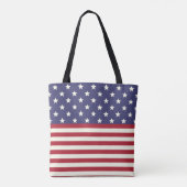 Amerikaanse vlag en Stripes Patriotic USA Tote Bag (Achterkant)