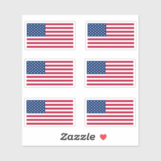 Amerikaanse vlag en stripes patriottisch sticker (Vel)