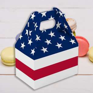 Amerikaanse vlag en strips patriottisch bedankdoosjes