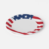 Amerikaanse vlag en strips patriottisch papieren bordje (Gekanteld)