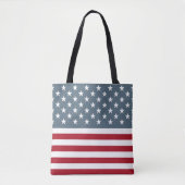 Amerikaanse vlag en strips patriottisch tote bag (Voorkant)