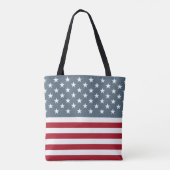 Amerikaanse vlag en strips patriottisch tote bag (Achterkant)